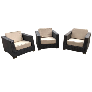 3 fauteuils de jardin